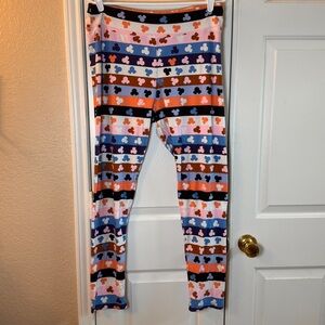 Luluroe‎ Disney Colorful TC (tall & curvy) Mickey Mouse striped leggings